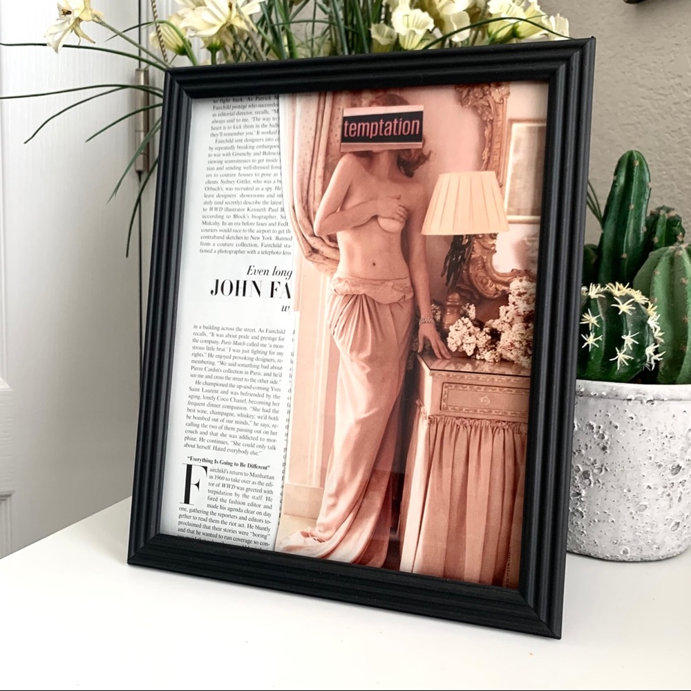 Vintage Temptation Collage Romantic Surreal Nude Editorial Wall Art